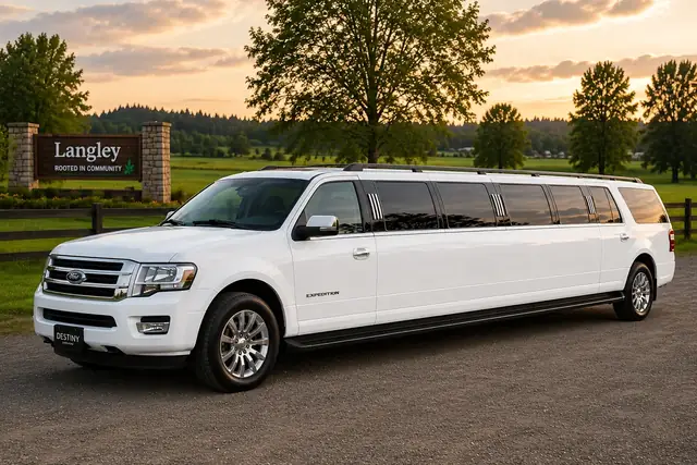 White Ford Expedition stretch SUV limousine serving Coquitlam